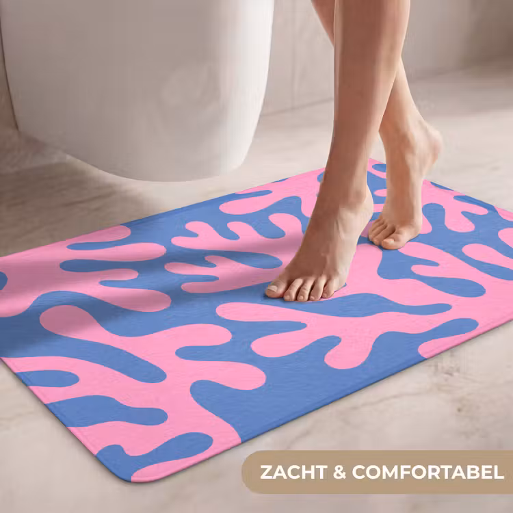 Wc Mat - Abstract - Vormen - Roze - Blauw — 7