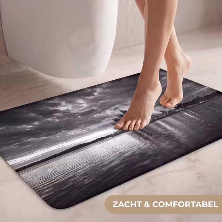 Wc Mat - Architectuur - Water - Stad - Modern - Zwart-wit — 7