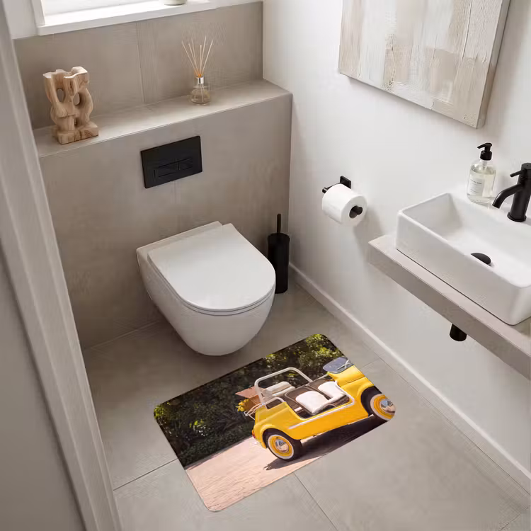 Wc Mat - Auto - Picknick - Zomer - Geel — 6
