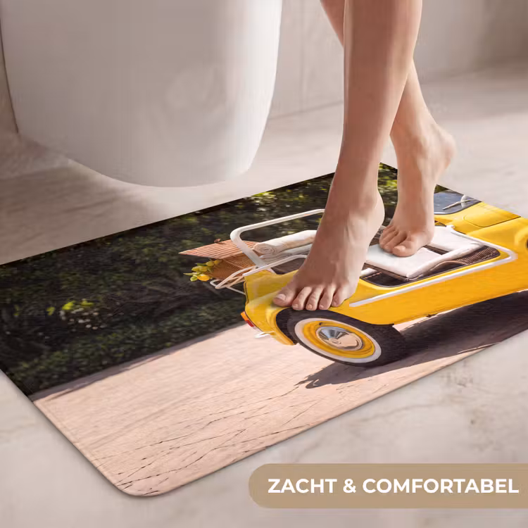 Wc Mat - Auto - Picknick - Zomer - Geel — 7