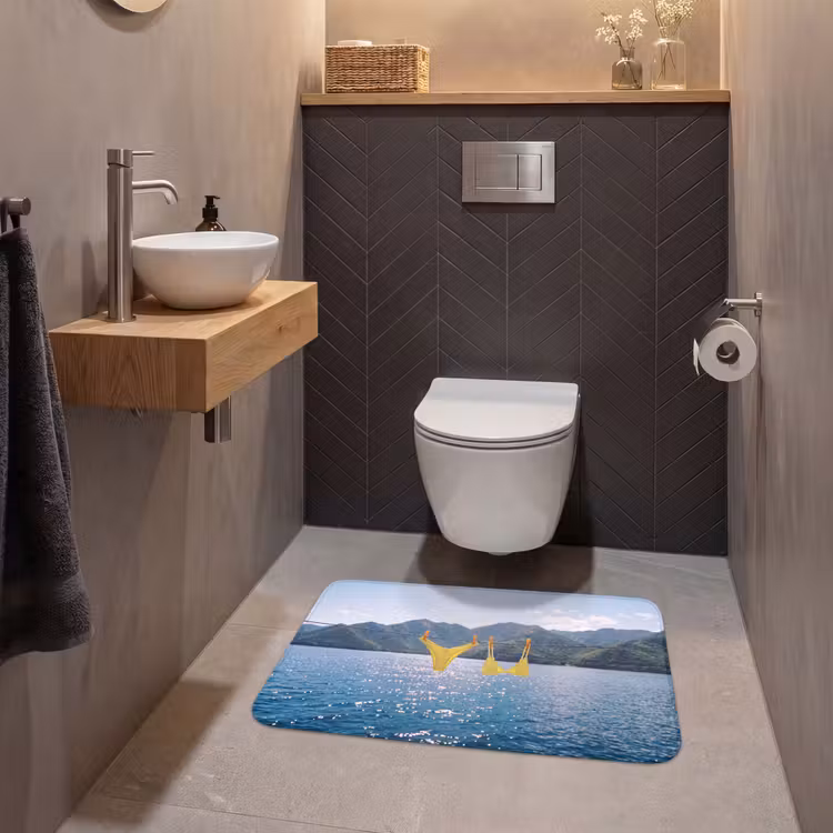 Wc Mat - Badmode - Bikini - Zee - Bergen - Geel — 2