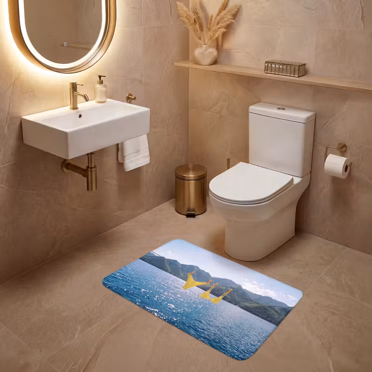 Wc Mat - Badmode - Bikini - Zee - Bergen - Geel — 4