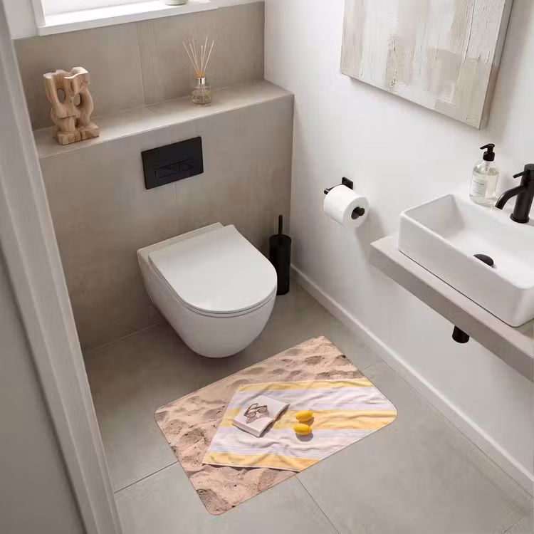 Wc Mat - Boek - Zonnebril - Strand - Zomer - Geel — 6