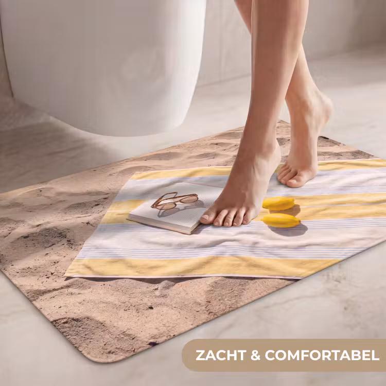 Wc Mat - Boek - Zonnebril - Strand - Zomer - Geel — 7