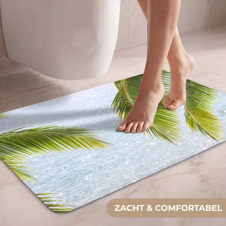 Wc Mat - Boom - Bladeren - Water - Tropisch - Groen — 7