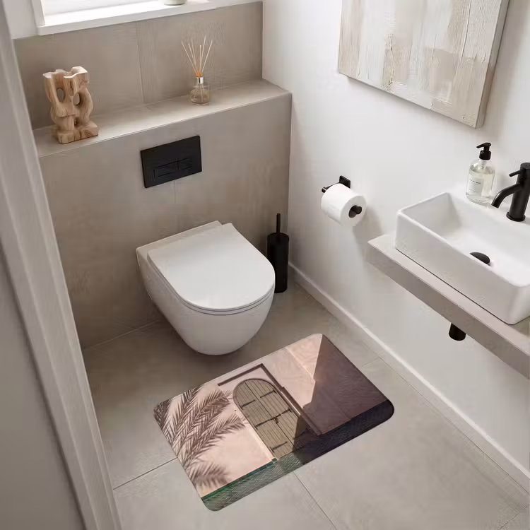Wc Mat - Deur - Hout - Architectuur - Groen - Rustiek — 6