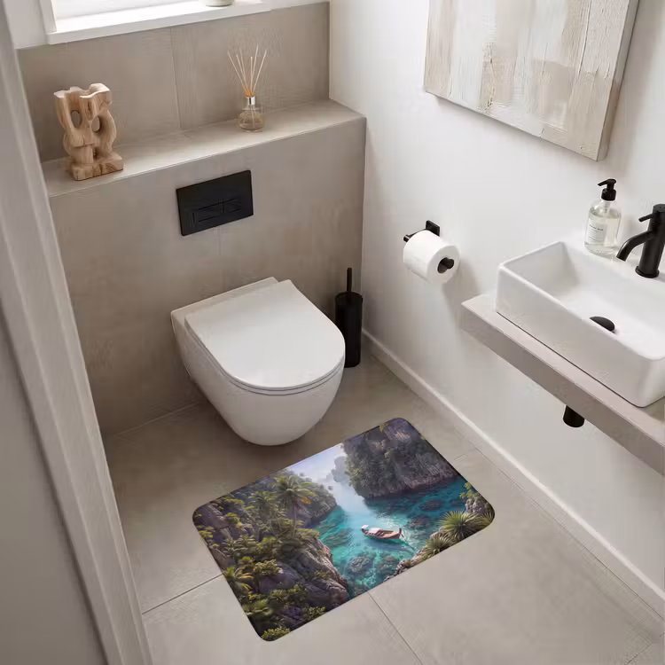 Wc Mat - Eiland - Tropisch - Water - Palmbomen - Natuur — 6