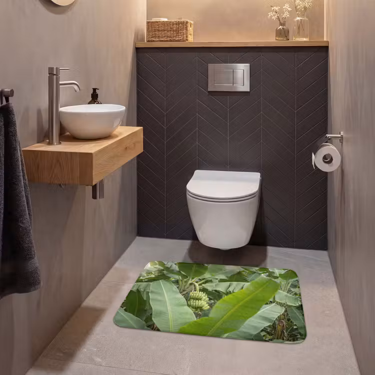 Wc Mat - Eten - Bananen - Plantage - Groen — 2