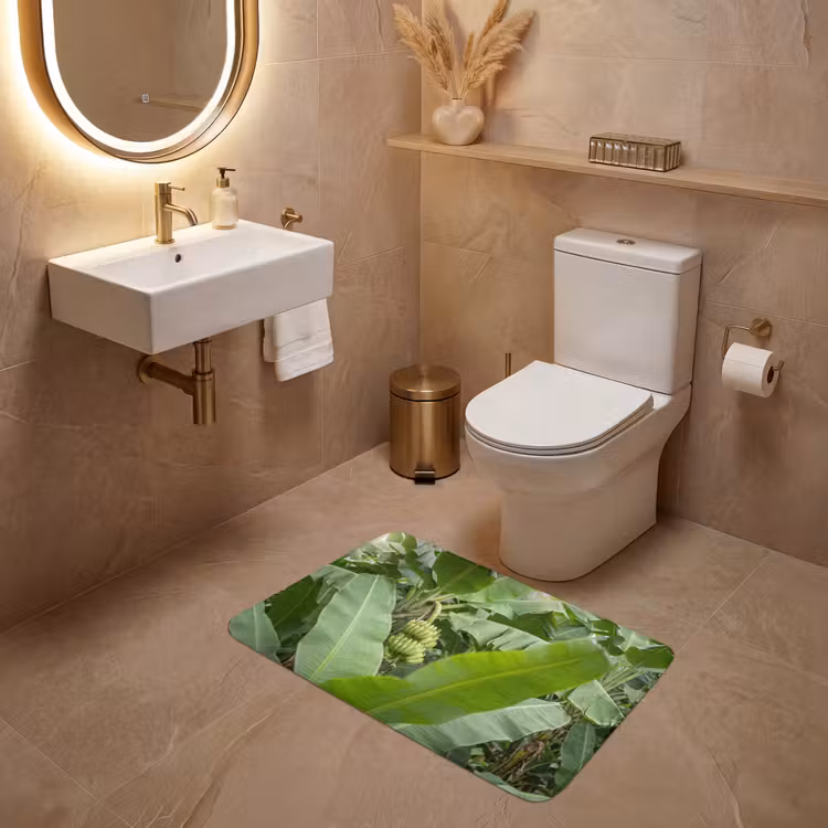 Wc Mat - Eten - Bananen - Plantage - Groen — 4