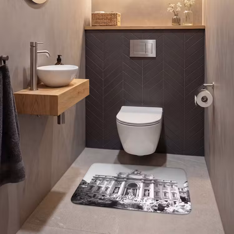 Wc Mat - Fontein - Beelden - Architectuur - Zwart-wit — 2