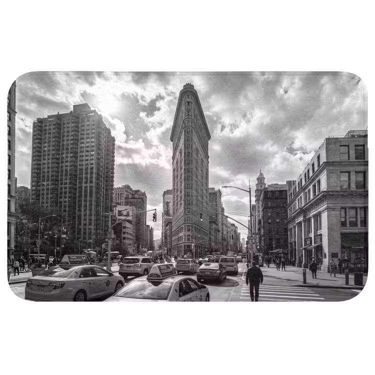 Wc Mat - Gebouw - Hoogbouw - Stad - Architectuur - Zwart-wit — 1