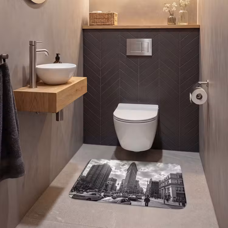 Wc Mat - Gebouw - Hoogbouw - Stad - Architectuur - Zwart-wit — 2