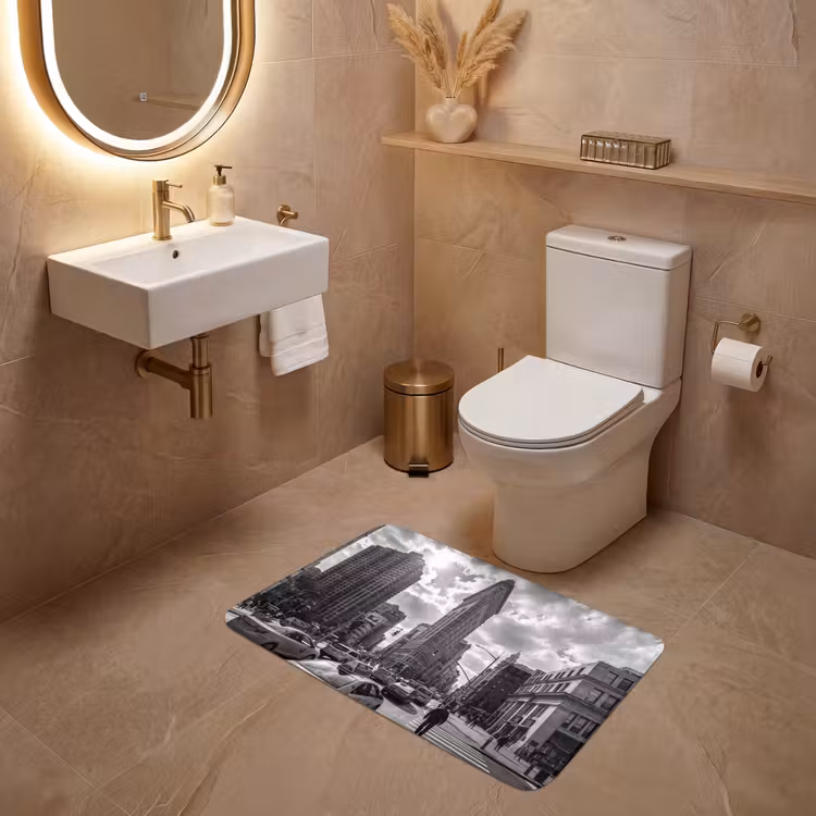 Wc Mat - Gebouw - Hoogbouw - Stad - Architectuur - Zwart-wit — 4