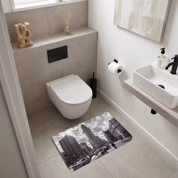 Wc Mat - Gebouw - Hoogbouw - Stad - Architectuur - Zwart-wit — 6
