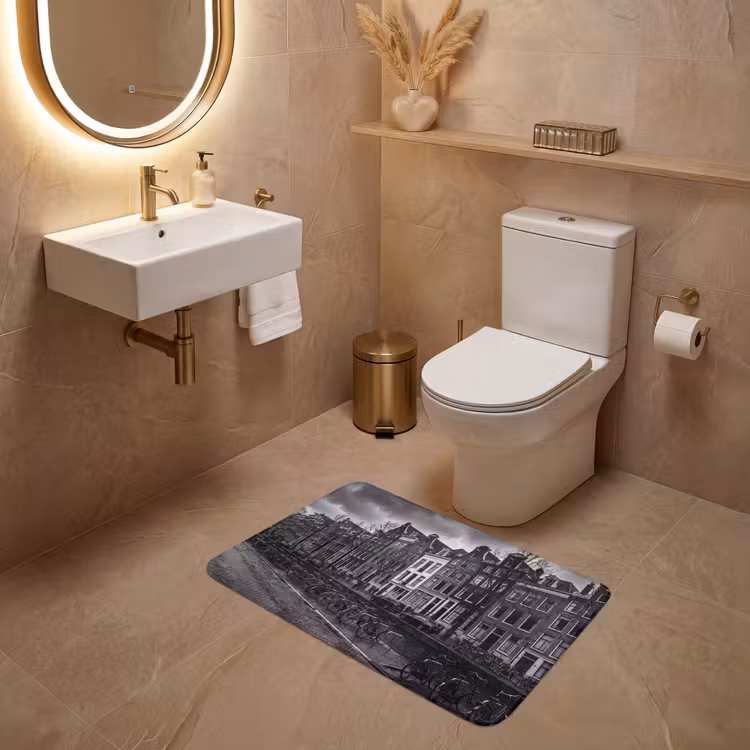 Wc Mat - Huis - Gracht - Amsterdam - Architectuur - Zwart-wit — 4