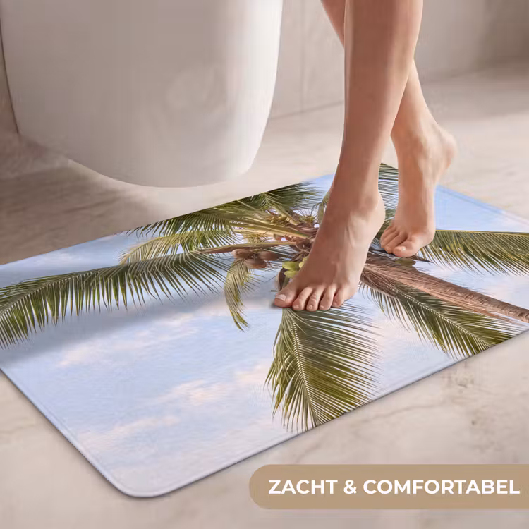 Wc Mat - Kokosnoot - Boom - Tropisch - Natuur - Groen — 7