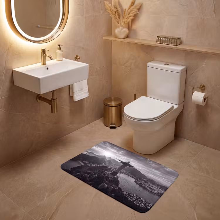 Wc Mat - Monument - Stadsgezicht - Landschap - Zwart-wit — 4