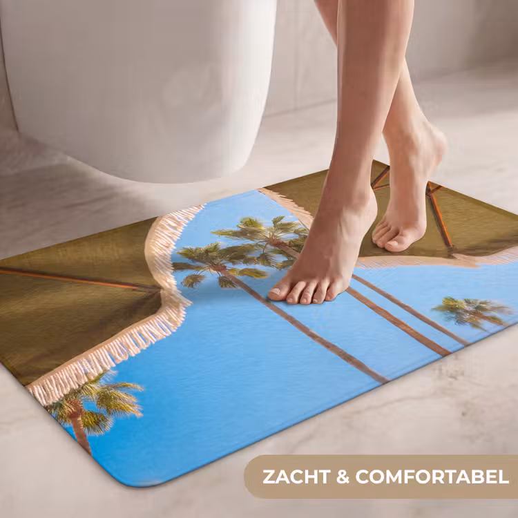 Wc Mat - Parasol - Groen - Franjes - Zomer - Tropisch — 7