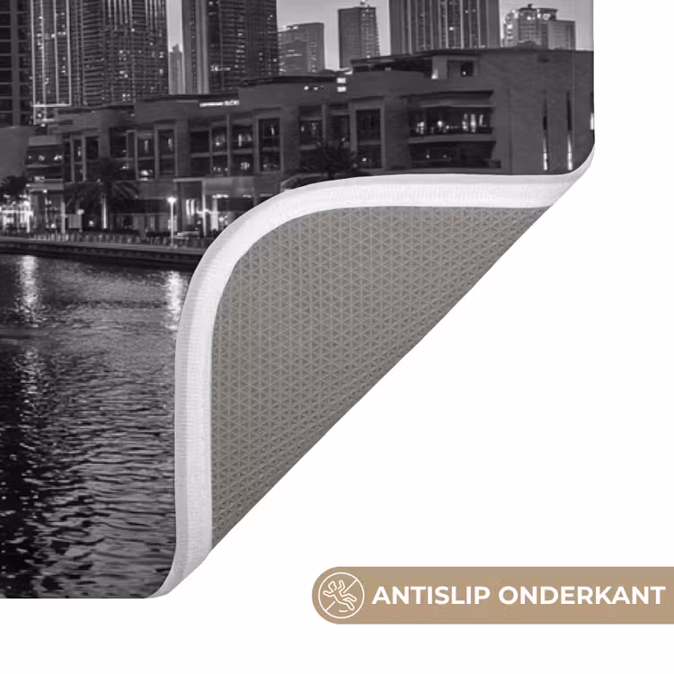Wc Mat - Stad - Skyline - Architectuur - Avond - Zwart-wit — 3
