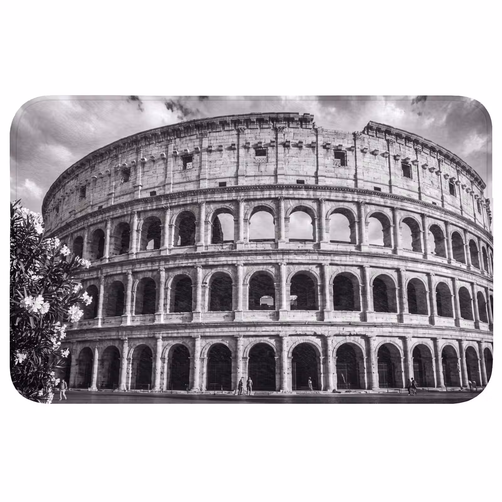 Wc Mat - Architectuur - Colosseum - Rome - Historisch - Zwart-wit — 1