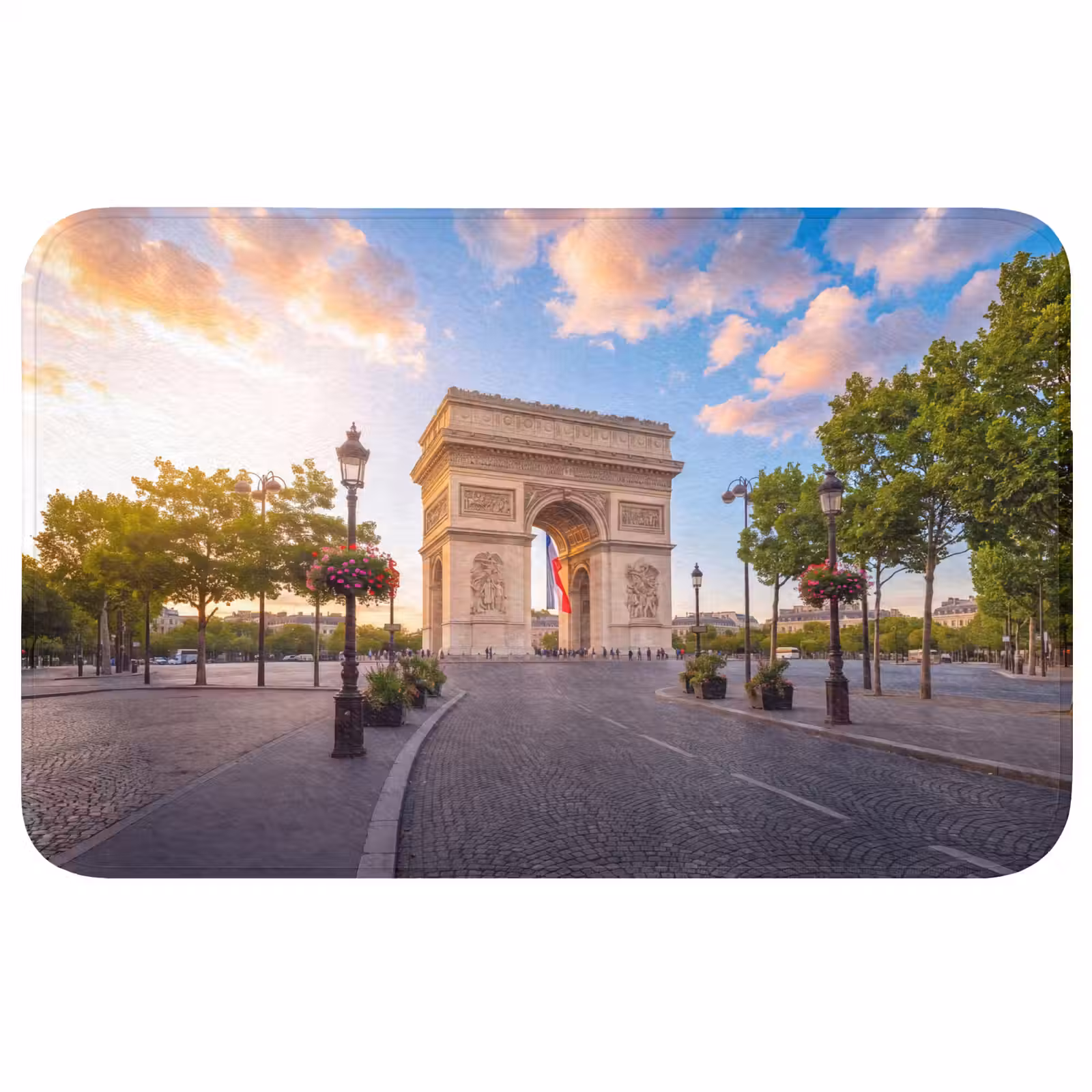 Wc Mat - Monument - Parijs - Zonsondergang - Architectuur - Goud — 1