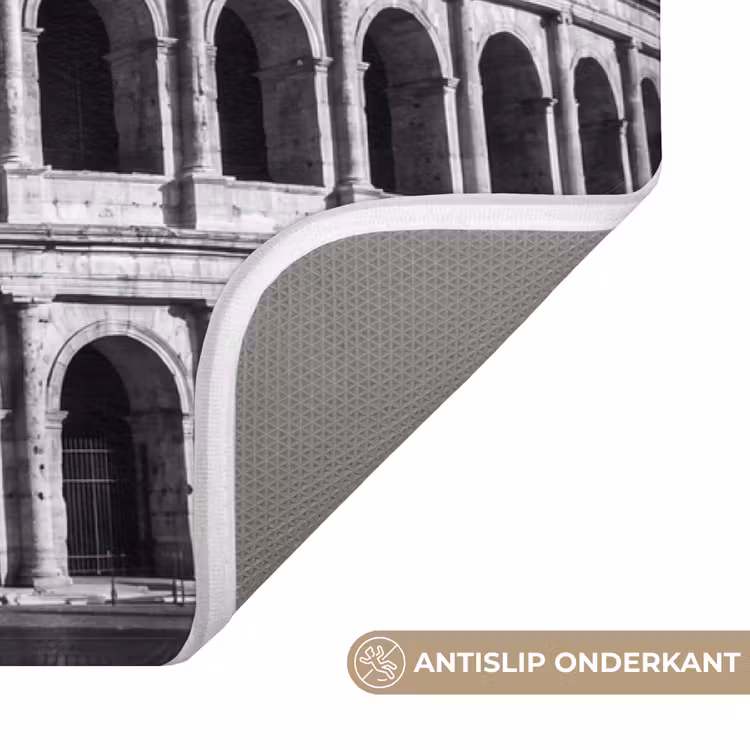 Wc Mat - Architectuur - Colosseum - Rome - Historisch - Zwart-wit — 3