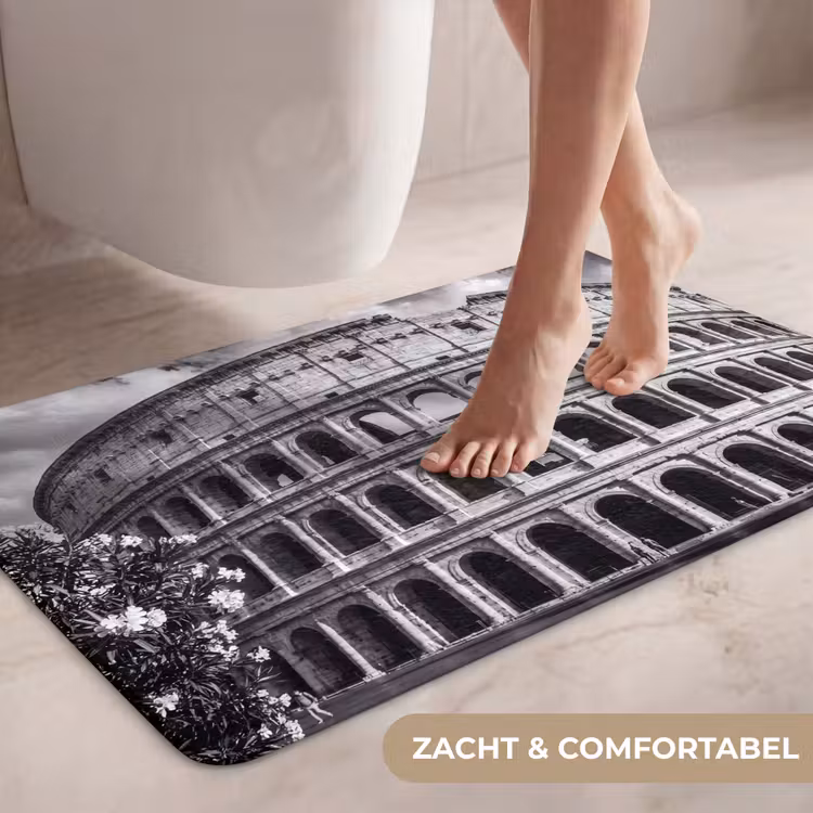 Wc Mat - Architectuur - Colosseum - Rome - Historisch - Zwart-wit — 7