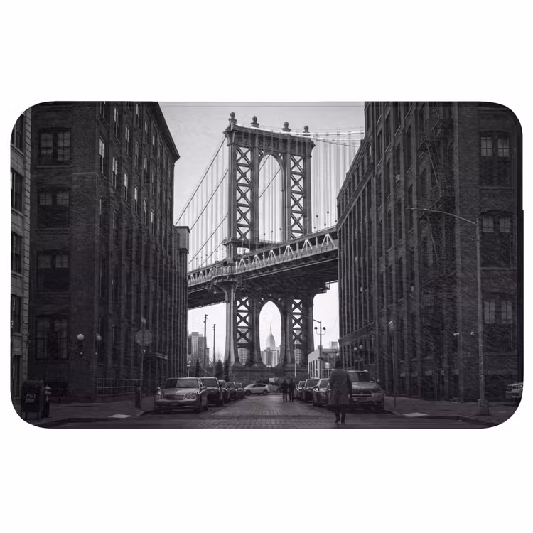 Wc Mat - Brug - Stad - Architectuur - Modern - Zwart-wit — 1