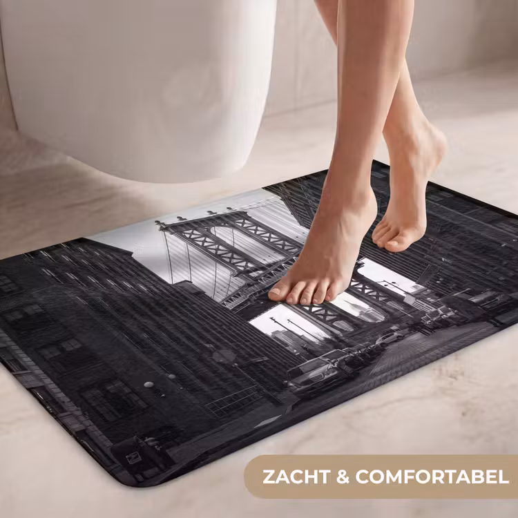 Wc Mat - Brug - Stad - Architectuur - Modern - Zwart-wit — 7