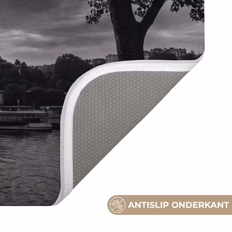 Wc Mat - Eiffeltoren - Parijs - Rivier - Architectuur - Zwart-wit — 3