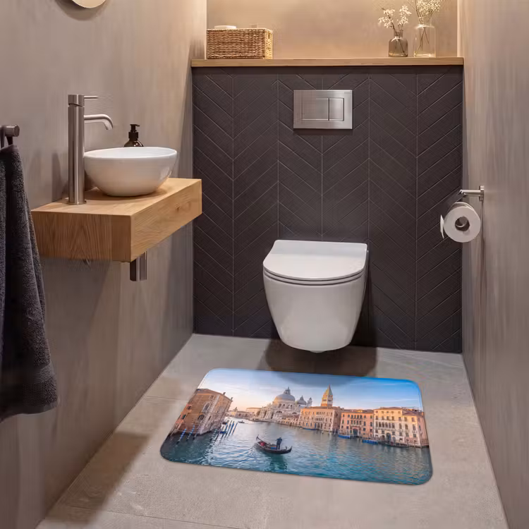 Wc Mat - Gondel - Venetië - Kanaal - Stadsgezicht - Avondlicht — 2