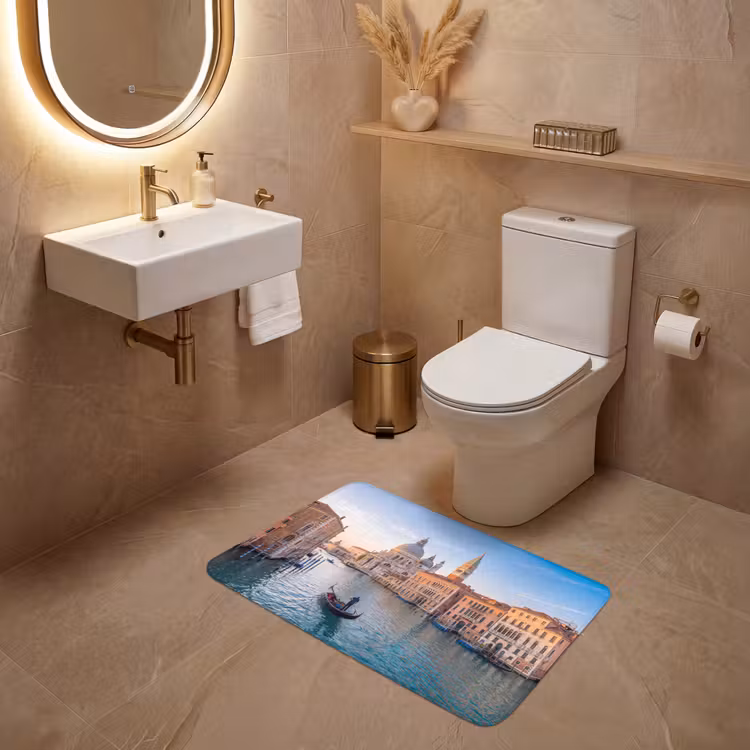 Wc Mat - Gondel - Venetië - Kanaal - Stadsgezicht - Avondlicht — 4