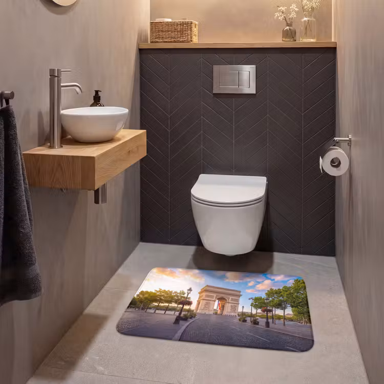 Wc Mat - Monument - Parijs - Zonsondergang - Architectuur - Goud — 2