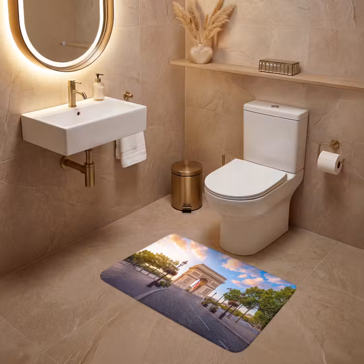 Wc Mat - Monument - Parijs - Zonsondergang - Architectuur - Goud — 4