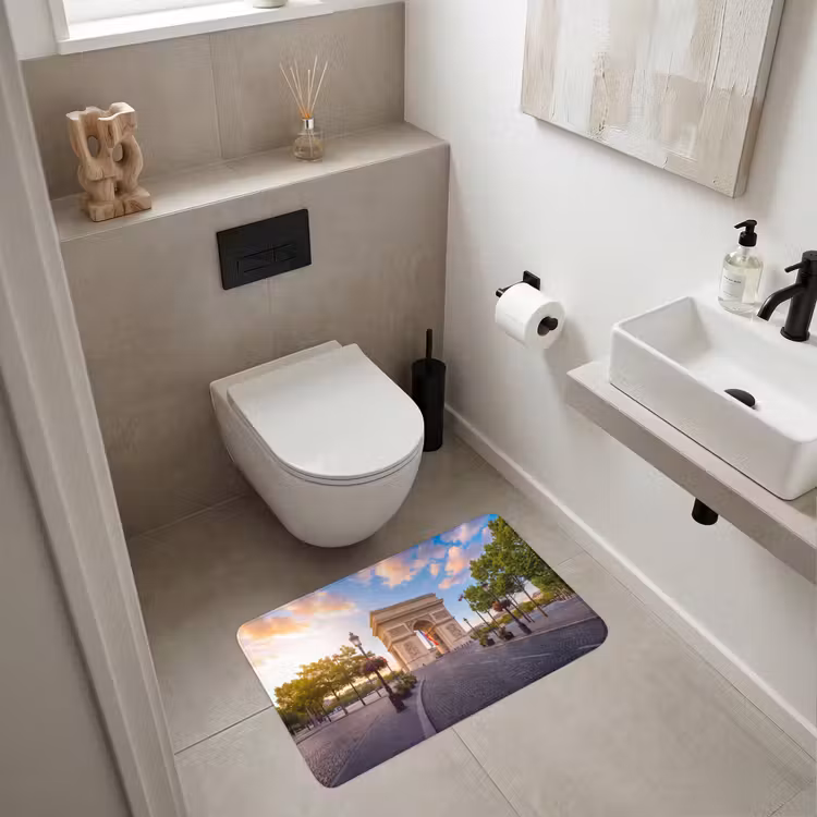 Wc Mat - Monument - Parijs - Zonsondergang - Architectuur - Goud — 6