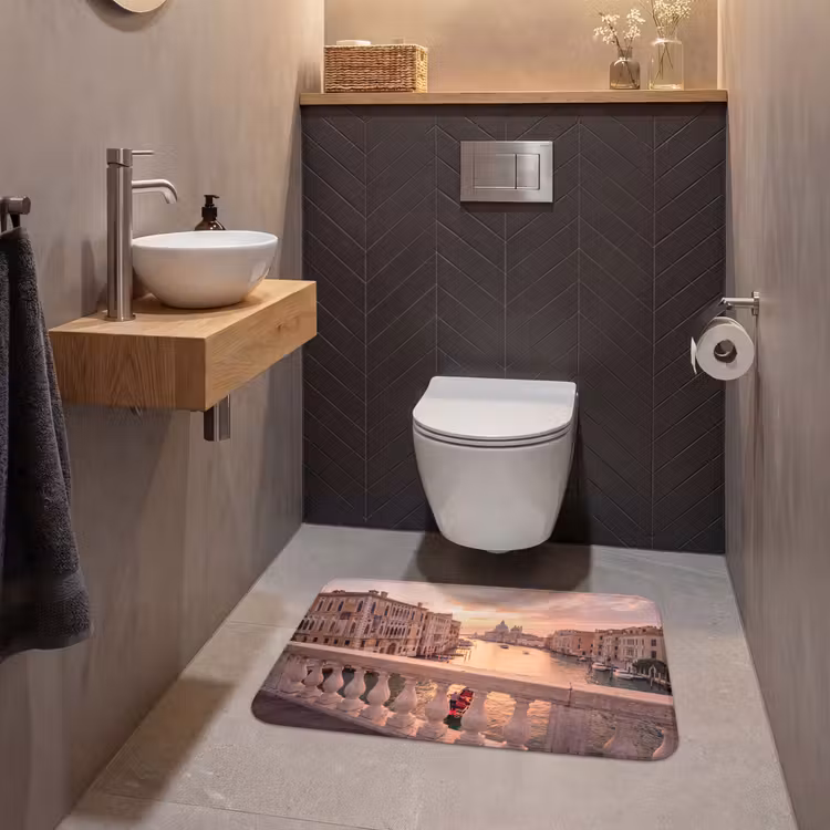 Wc Mat - Stad - Venetië - Kanaal - Zonsopgang - Architectuur - Goud — 2