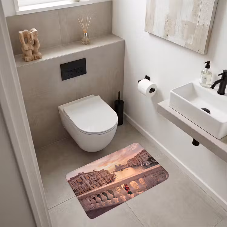 Wc Mat - Stad - Venetië - Kanaal - Zonsopgang - Architectuur - Goud — 6