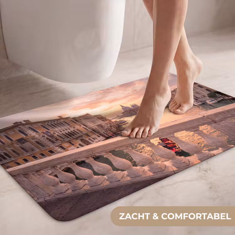 Wc Mat - Stad - Venetië - Kanaal - Zonsopgang - Architectuur - Goud — 7