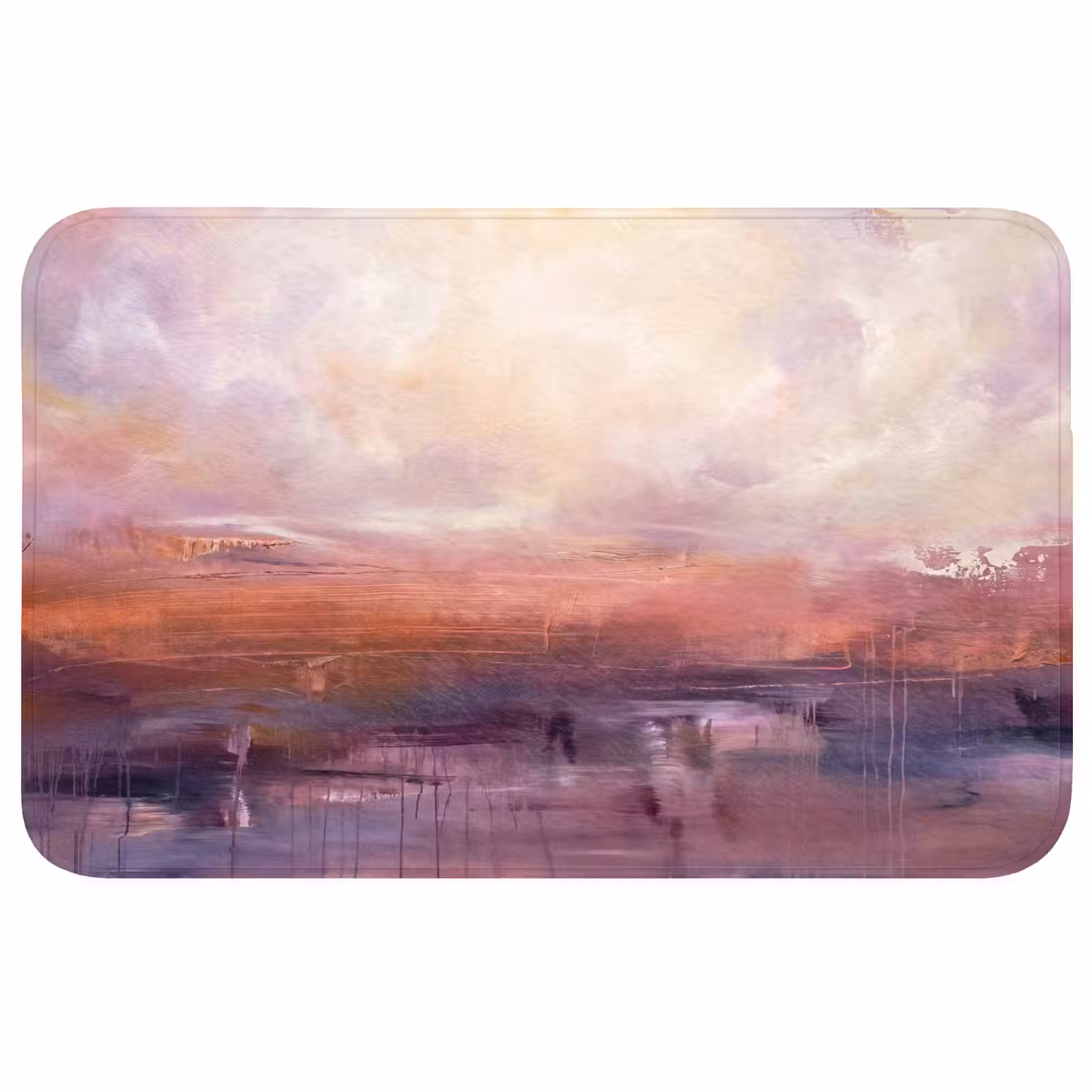 Wc Mat - Abstract - Landschap - Modern - Paars - Oranje — 1