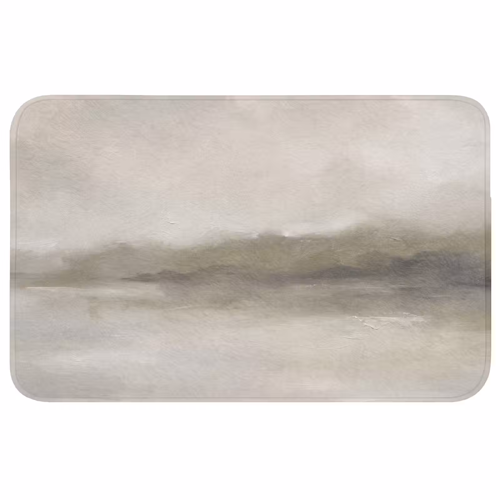 Wc Mat - Abstract - Landschap - Nevel - Modern - Grijs — 1
