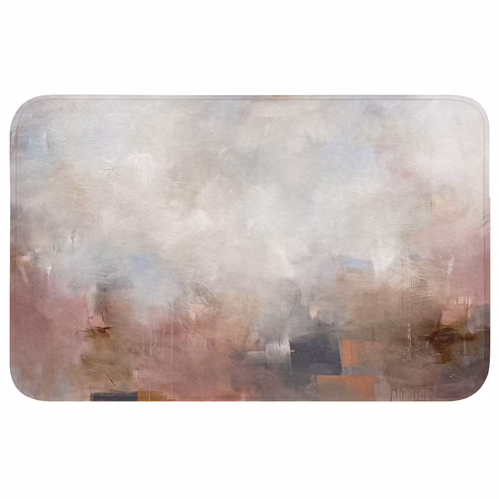 Wc Mat - Abstract - Vloeiend - Kunst - Modern - Beige — 1