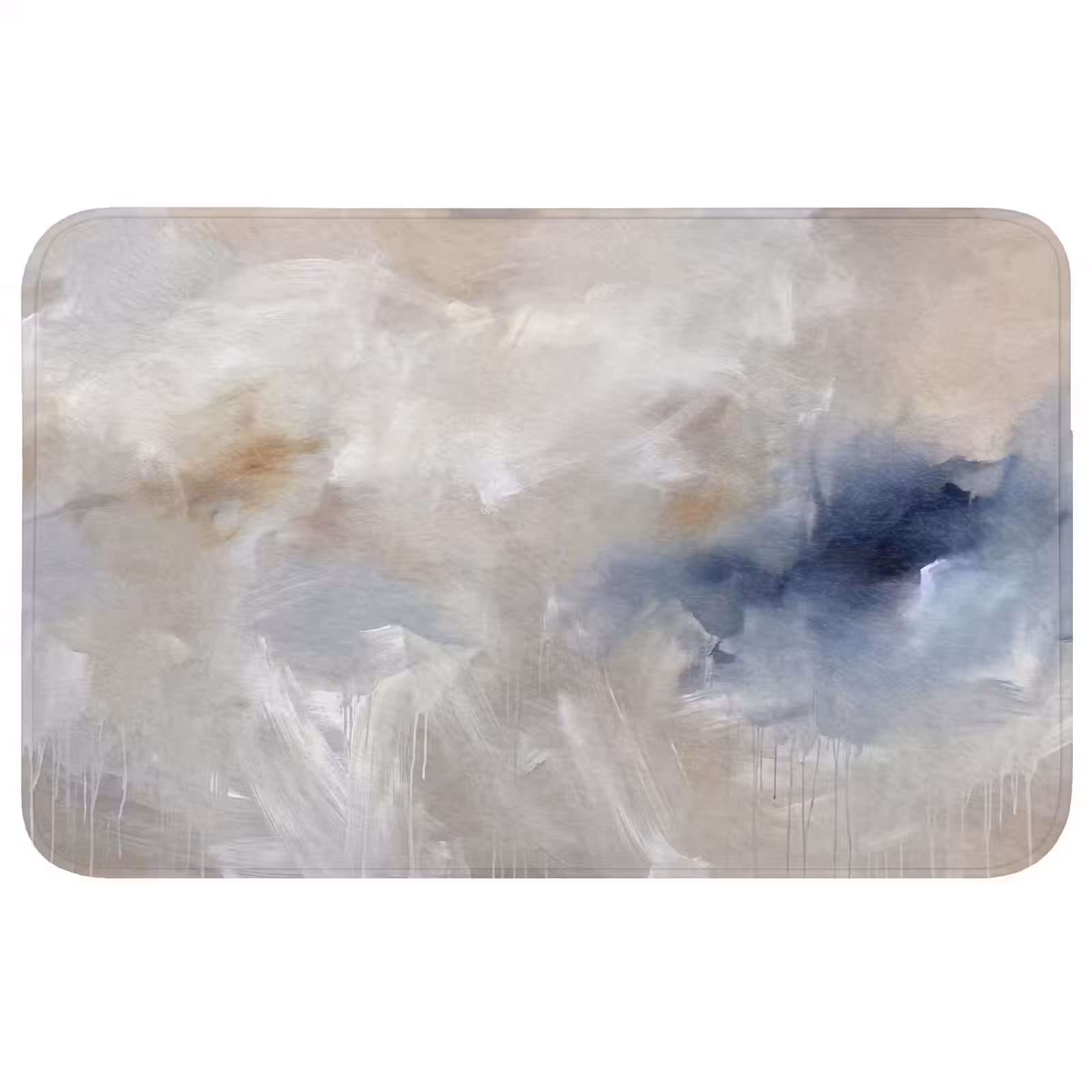 Wc Mat - Abstract - Wolken - Sfeer - Modern - Beige — 1