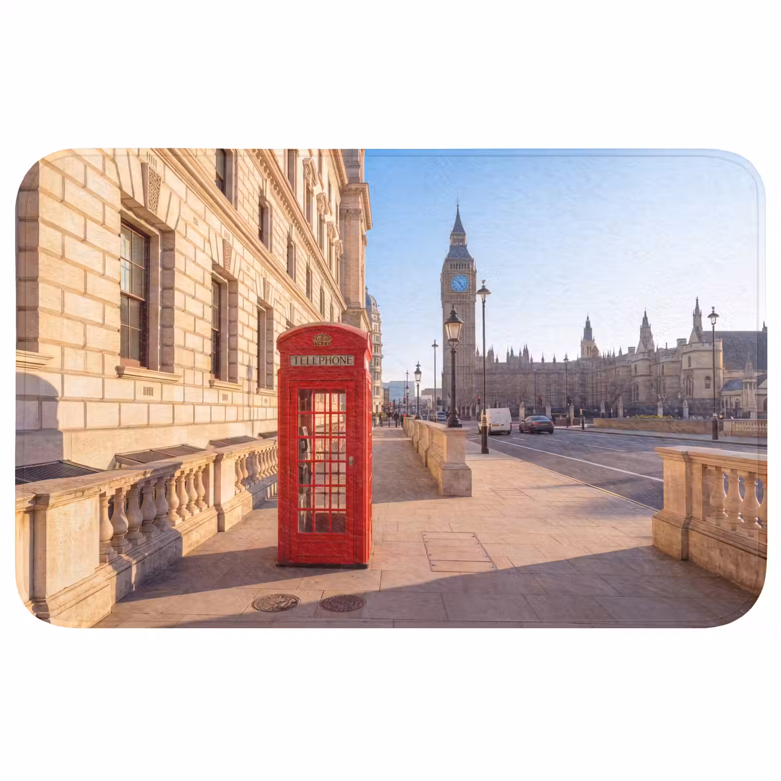 Wc Mat - Telefooncel - Rood - Londen - Stad - Architectuur — 1