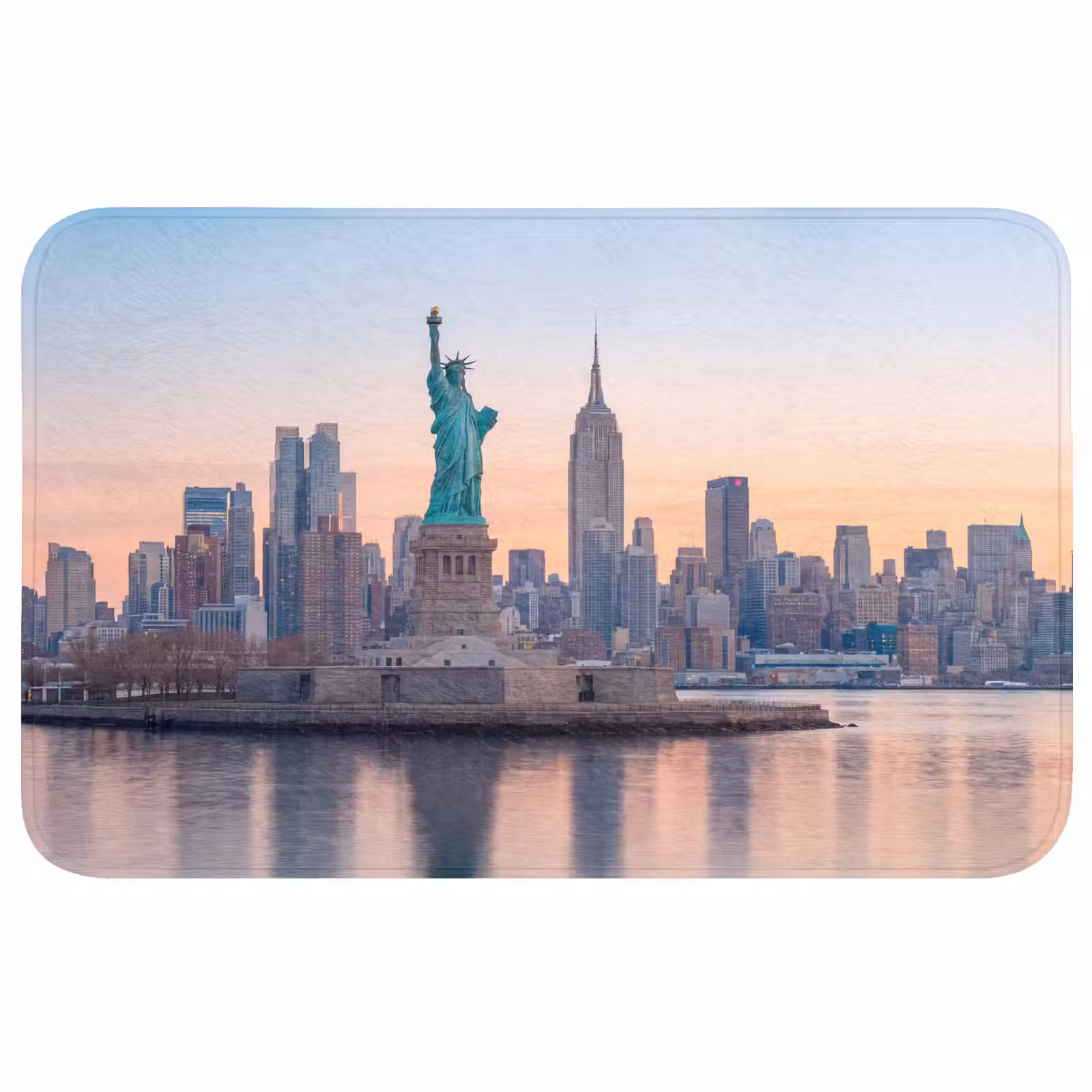 Wc Mat - Vrijheidsbeeld - New York - Zonsopgang - Stad - Architectuur — 1