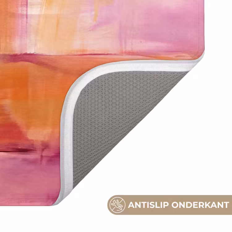 Wc Mat - Abstract - Borstelstreken - Kunst - Paars - Goud — 3