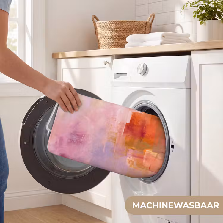 Wc Mat - Abstract - Borstelstreken - Kunst - Paars - Goud — 5