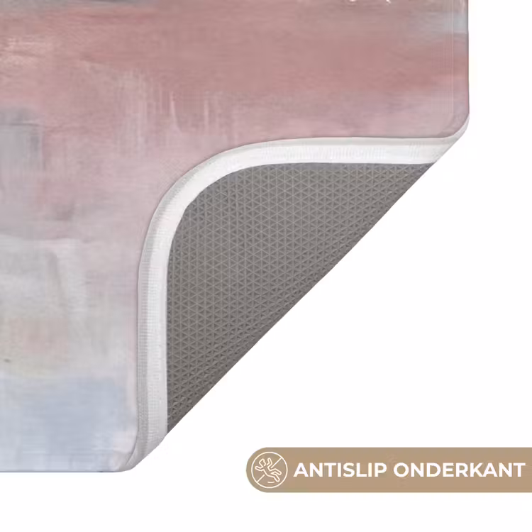 Wc Mat - Abstract - Horizontaal - Kunst - Roze - Goud — 3