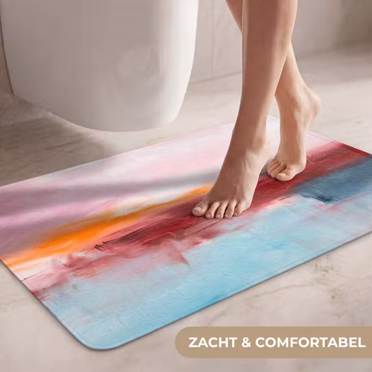 Wc Mat - Abstract - Kleuren - Modern - Kunst - Roze — 7