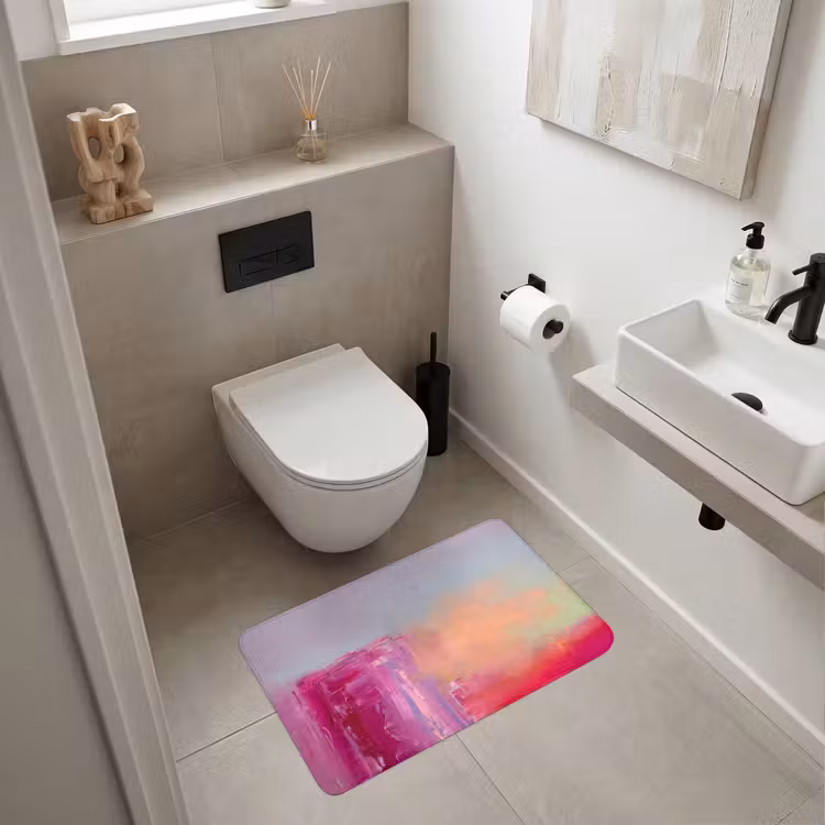 Wc Mat - Abstract - Kleuren - Modern - Roze — 6