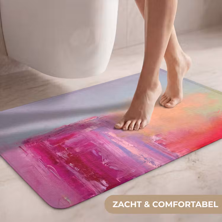 Wc Mat - Abstract - Kleuren - Modern - Roze — 7